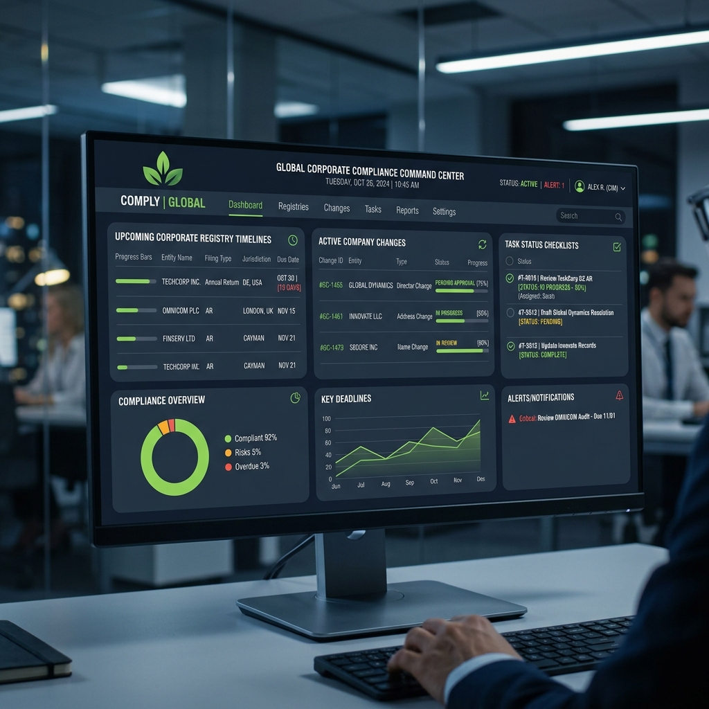 ASIC compliance command center and registry details tracker